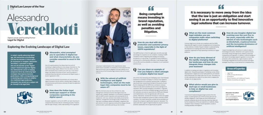 La storia di Legal for Digital 6 Giornale Alessandro Vercellotti